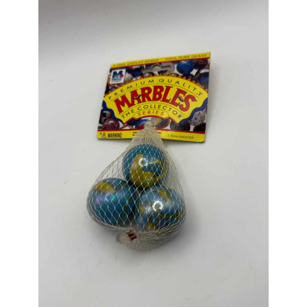 Vtg Mega Marbles Wave Breakers The Collector Series 3 Shooter Glass Marbles‎ NEW